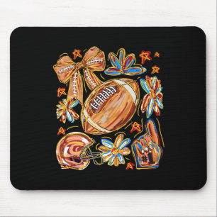 Fußballspiel-Tag Sportliebhaber Herbst Floral C Mousepad