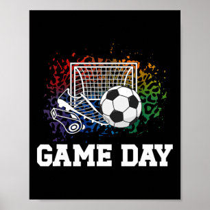 Fußballspiel Tag Tor Spiel Tag Fußball  Poster