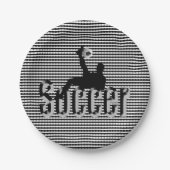 Fußballspiel, Teller auf Papier (Vorderseite)