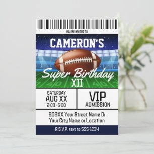 Fußballspiel-Ticket Super-Geburtstagsfeier Einladung