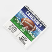 Fußballspiel Ticket Super Party Serviette (Ecke)