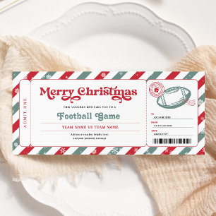 Fußballspiel Überraschung Weihnachtsgeschenk Ticke Einladung