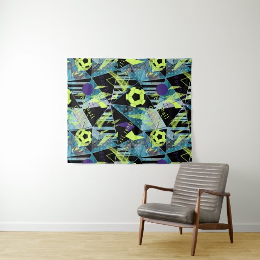 Fußballspiel Wandteppich (Beispiel (Horizontal))