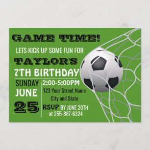Fußballspiel Zeit Geburtstag Einladungskarte Einladung