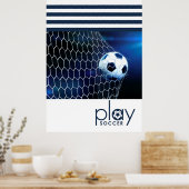 Fußballspielen Poster (Küche)