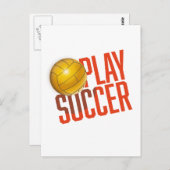 Fußballspielen Postkarte (Vorne/Hinten)