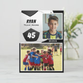 Fußballspieler 2 Foto-Erinnerungsgeschenk (Stehend Vorderseite)