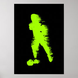 Fußballspieler - Abstrakte Aquarellkunst Poster