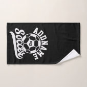 Fußballspieler ADD NAME Football Team Personalisie Badhandtuch Set (Handtuch)