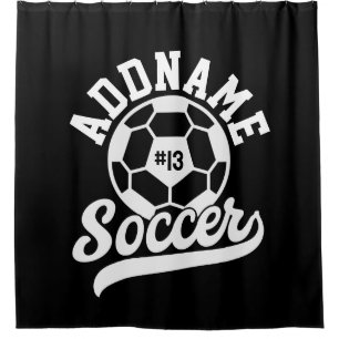 Fußballspieler ADD NAME Football Team Personalisie Duschvorhang