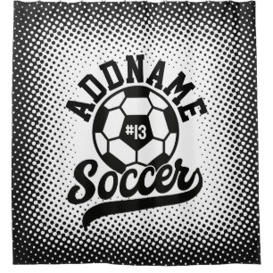Fußballspieler ADD NAME Football Team Personalisie Duschvorhang