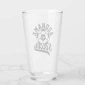 Fußballspieler ADD NAME Football Team Personalisie Glas (Rückseite)