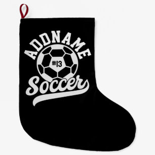 Fußballspieler ADD NAME Football Team Personalisie Großer Weihnachtsstrumpf