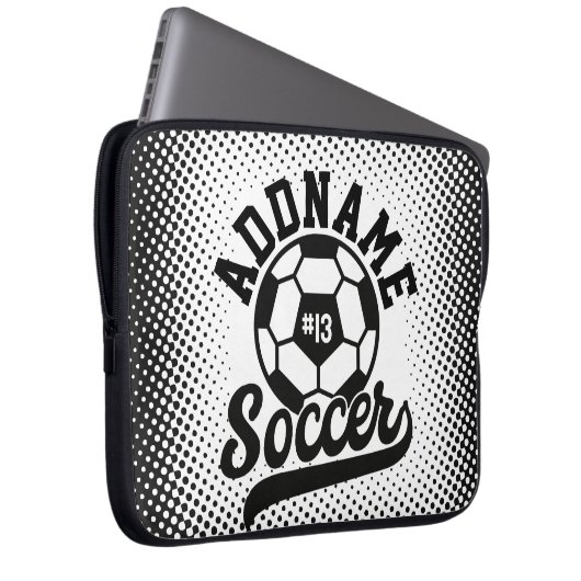 Fußballspieler ADD NAME Football Team Personalisie Laptopschutzhülle (Vorne Rechts)