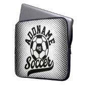 Fußballspieler ADD NAME Football Team Personalisie Laptopschutzhülle (Vorderseite Links)
