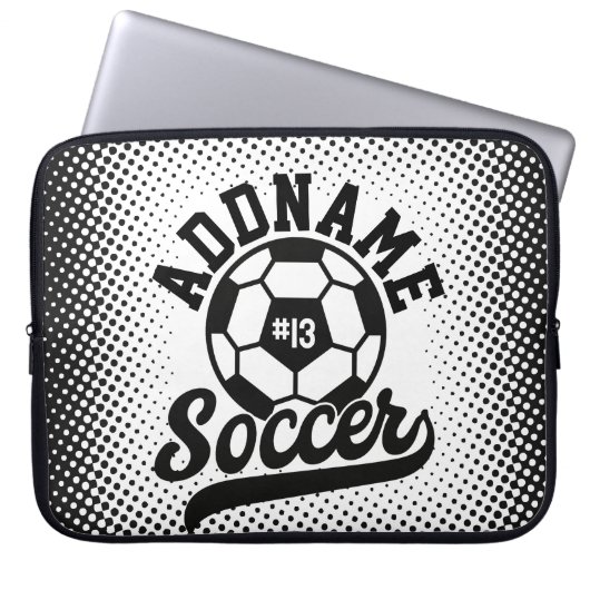 Fußballspieler ADD NAME Football Team Personalisie Laptopschutzhülle (Vorderseite)