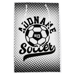 Fußballspieler ADD NAME Football Team Personalisie Mittlere Geschenktüte