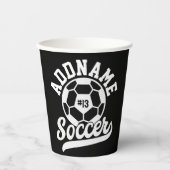 Fußballspieler ADD NAME Football Team Personalisie Pappbecher (Vorderseite)