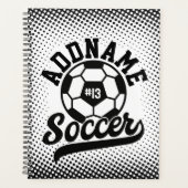Fußballspieler ADD NAME Football Team Personalisie Planer (Vorderseite)
