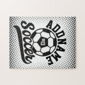 Fußballspieler ADD NAME Football Team Personalisie Puzzle (Horizontal)