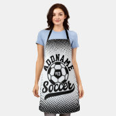 Fußballspieler ADD NAME Football Team Personalisie Schürze (Getragen)