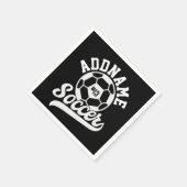 Fußballspieler ADD NAME Football Team Personalisie Serviette (Ecke)