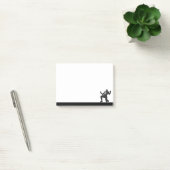 Fußballspieler Athlet Sport Silhouette Post-it Klebezettel (Büro)