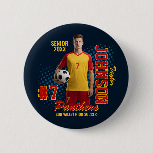 Fußballspieler Benutzerdefiniertes Foto Senior Nig Button