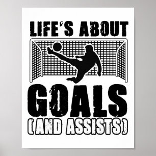 Fußballspieler Das Leben handelt von Zielen Und Is Poster