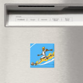 Fußballspieler, der einen Fußball tritt Magnet (In Situ (Geschirrspüler))