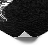 Fußballspieler, der Quarterback Black Silver läuft Poster (Ecke)