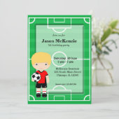 Fußballspieler Einladung (Stehend Vorderseite)