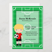 Fußballspieler Einladung (Vorne/Hinten)