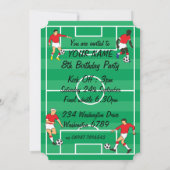 Fußballspieler Einladungen zum Geburtstag (Rückseite)