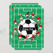Fußballspieler Einladungen zum Geburtstag (Vorne/Hinten)