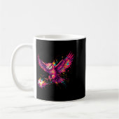 Fußballspieler Eulen-Art Farbklecks Kaffeetasse (Links)