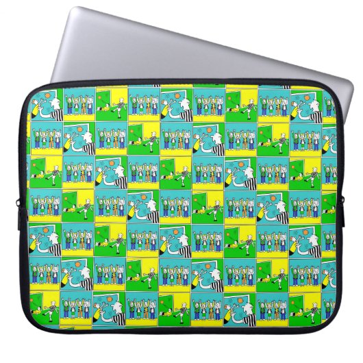 Fußballspieler & Fans Laptopschutzhülle (Vorderseite)