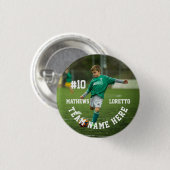 Fußballspieler Fügen Sie Name Nummer Team und Foto Button (Vorne & Hinten)