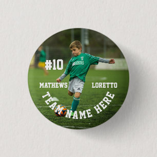Fußballspieler Fügen Sie Name Nummer Team und Foto Button