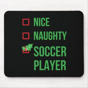 Fußballspieler Funny Pajama Weihnachten Mousepad