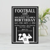 Fußballspieler, Fußballspiel Geburtstagsparty Einladung (Stehend Vorderseite)