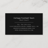 Fußballspieler, Fußballspieler, Fußballtrainer Visitenkarte (Rückseite)