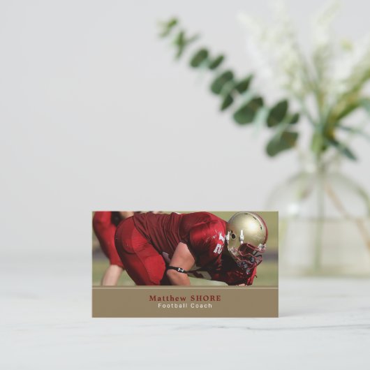 Fußballspieler, Fußballspieler, Fußballtrainer Visitenkarte (Stehend Vorderseite)