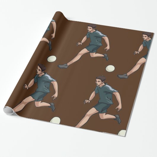 Fußballspieler Geschenkpapier (Ungerollt)