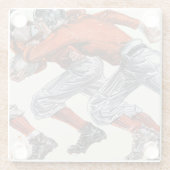 Fußballspieler Glasuntersetzer (Rückseite)