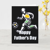 Fußballspieler - Glückliche Vatertagskarte Karte (Gelbe Blume)
