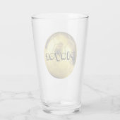 Fußballspieler Gold Fußball Drink Bier Glass Glas (Rückseite)