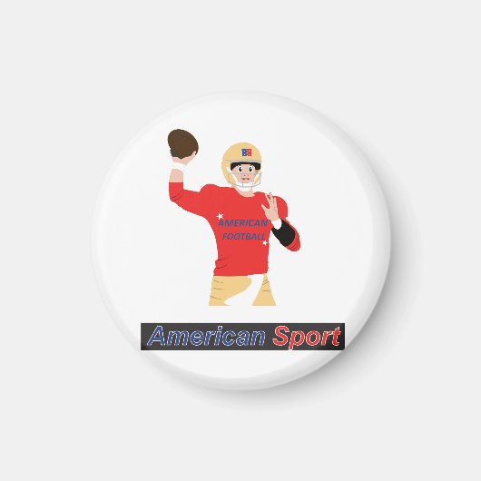 Fußballspieler in Aktion mit Handball Magnet (Vorne)