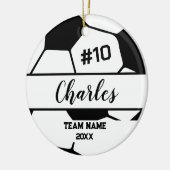 Fußballspieler | Individuelle Name-Nummer und Team Keramik Ornament (Links)