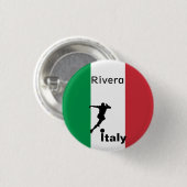 Fußballspieler, Italien, anpassbar Button (Vorne & Hinten)